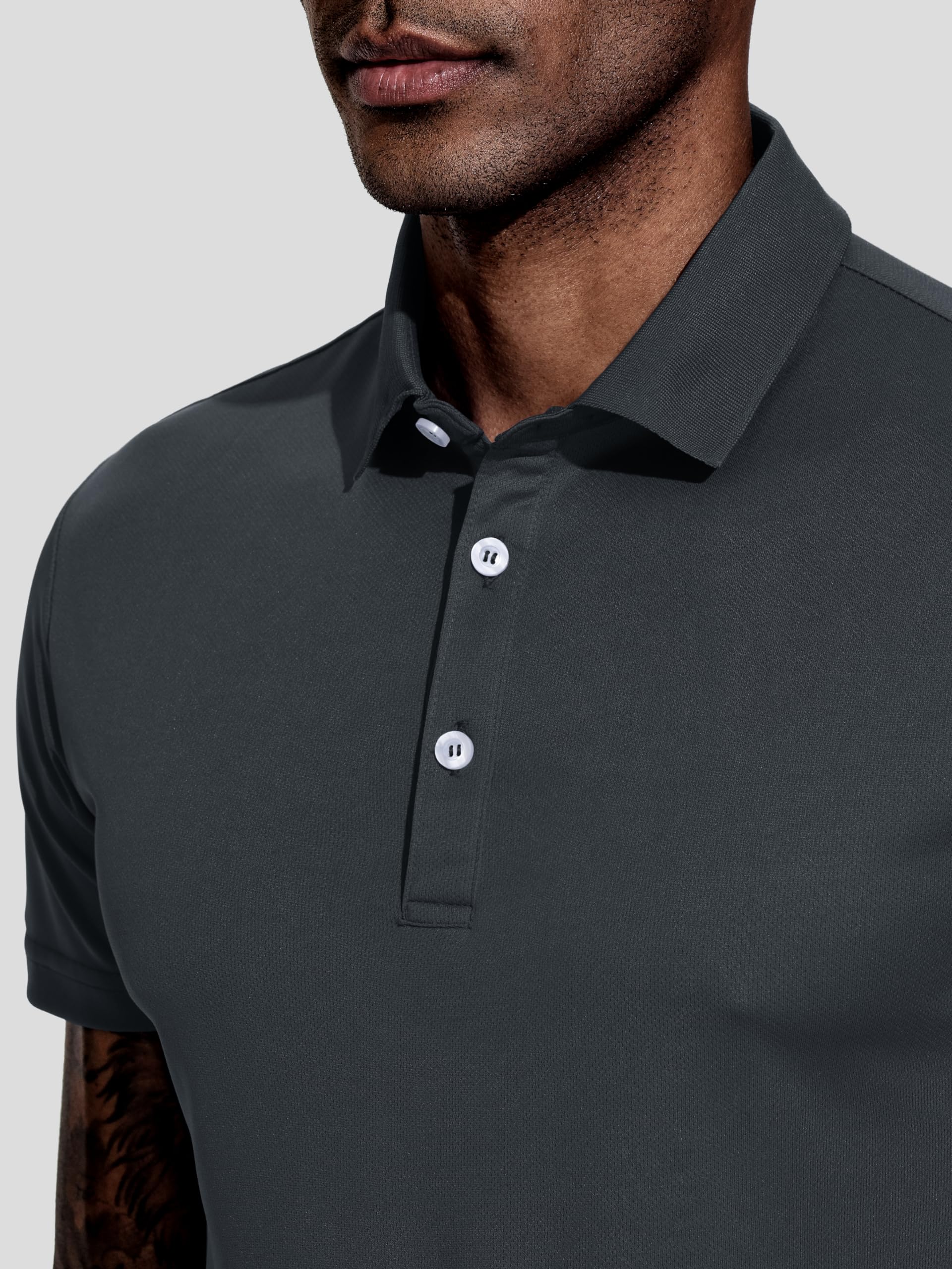 Teesmen Hommes Polo T Shirt Sport Quick-Dry Tech Wicking Golf Respirant Manches Courtes Polo
