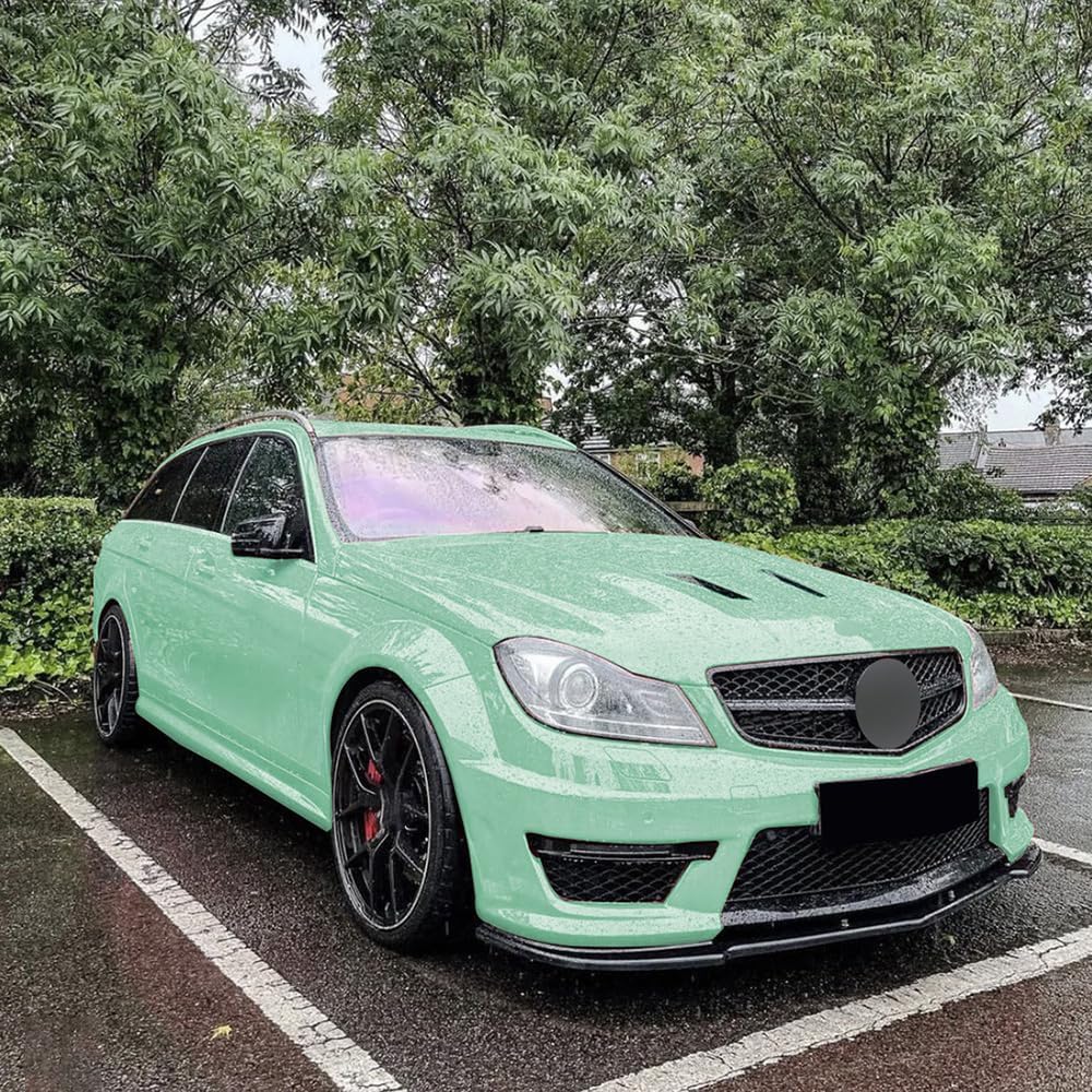 Lip Parachoques Delantero,para Mercedes Benz C-Klasse W204 S204 AMG Line 2011 2012 2013 2014,Coche Parachoques Delantero Labio Divisor Difusor Trim Kit lip Spoiler Delantero Frontal