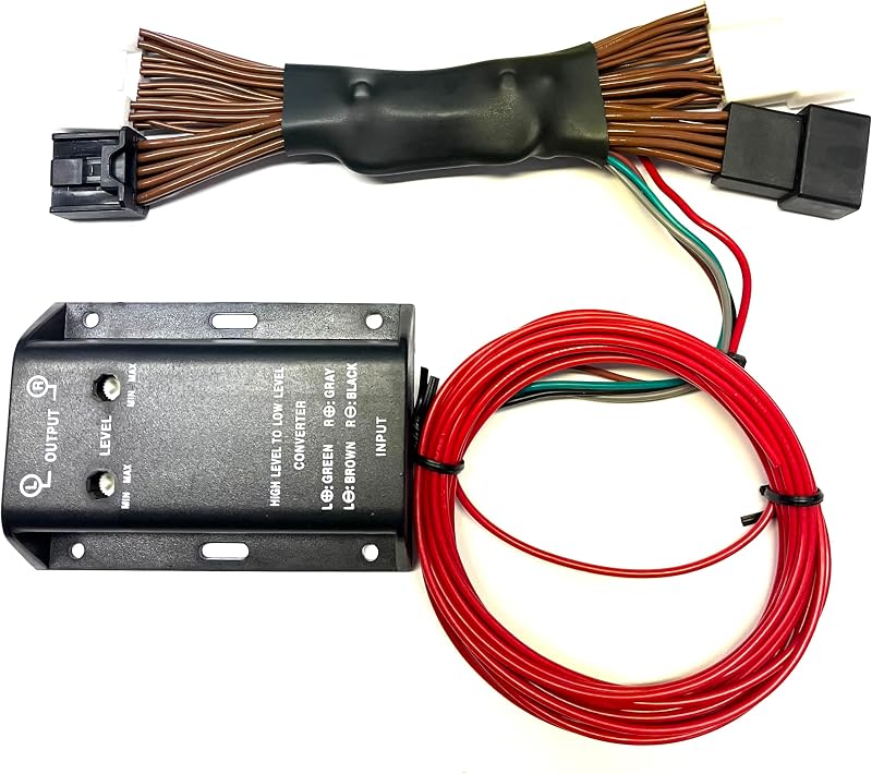 Add an Amp Amplifier Adapter Interface to Factory OEM Car Stereo Radio System for Select Toyota Vehicles- Add Subwoofer Bass Amp - No Factory Premium Amp- Vehicles Listed Below