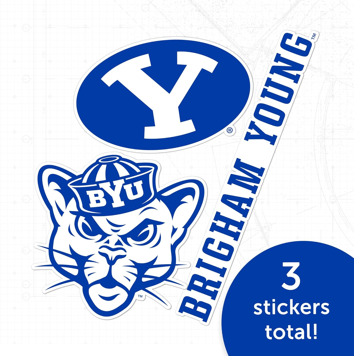 Desert Cactus BYU Brigham Young University Sticker Cougars Cougs Vinyl Decals Laptop Water Bottle Car Scrapbook T5 (Type 5-1) - Image 5