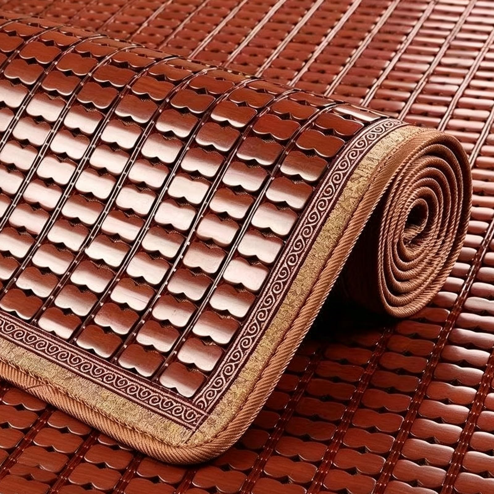 Esterilla de bambú para cama contra el sudor colchoneta refrescante plegable de casa