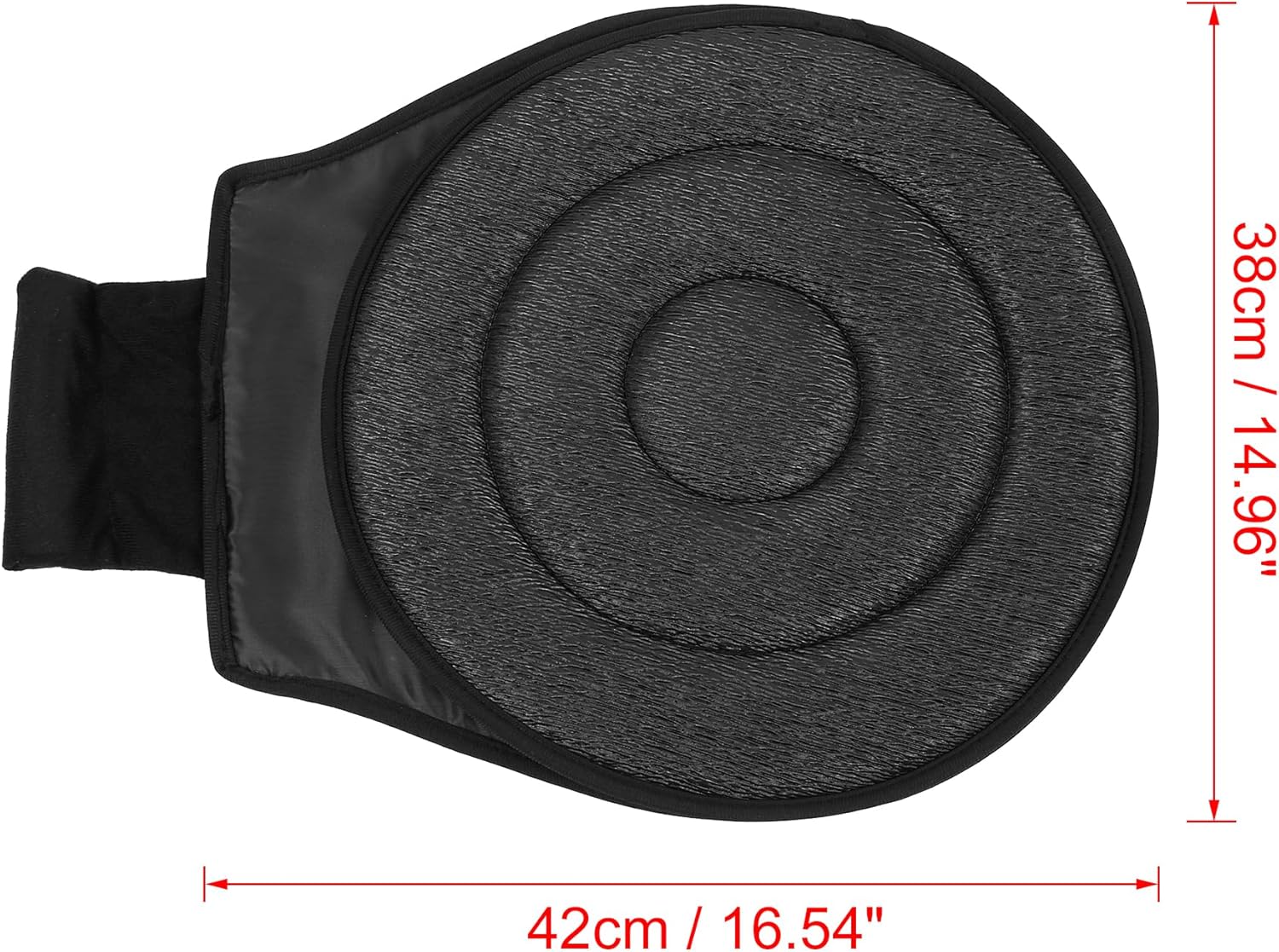 X AUTOHAUX Ultra-Thin Auto Swivel Seat Cushion Black Multi-Function Swivel Seat Cushion for Car