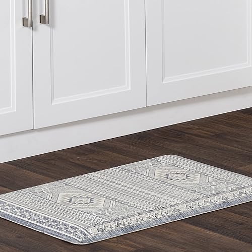 Miniatura 6 de nuLOOM Southwestern Bordered - Tapete cómodo para cocina o lavandería, 2 x 3, azul