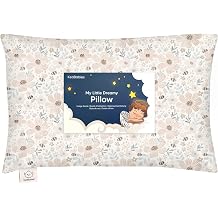 Toddler Pillow with Pillowcase, 13x18 My Little Dreamy Pillow (Flora Vale) | Kids Travel Bed Pillow for Sleep, Organic Cotton Small Pillowcase, Soft, Breathable, Machine Washable, Toddlers 2-5 years old
