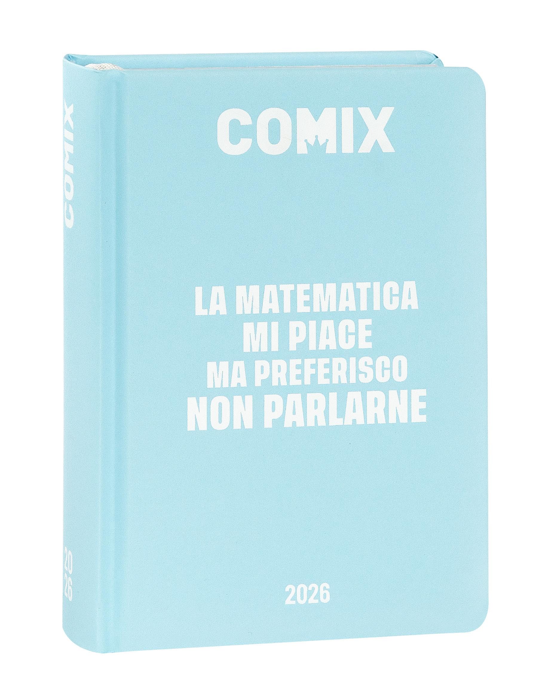 Comix - Mignon Plus 16 Month Daily Diary, School Diary 2026-2026, with Hardcover, Ideal for Middle and High School, 9 x 12.5h cm, Light Blue