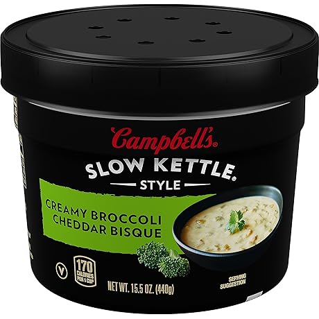 Campbell's Slow Kettle Style Creamy Broccoli Cheddar Bisque: A Savory Treat