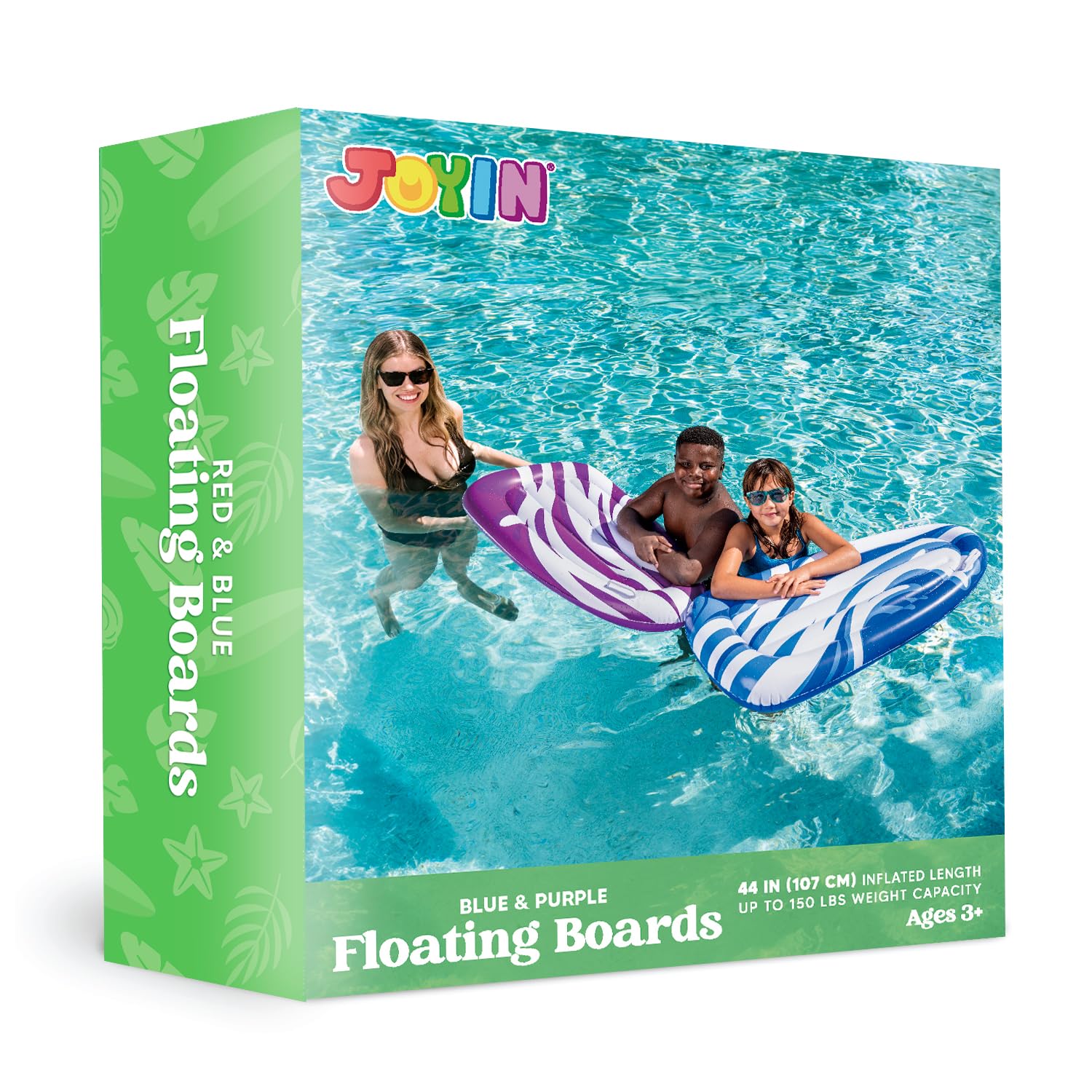 JOYIN 2 Pack aufblasbare Bodyboards für Wasserrutschen, Schwimmen aufblasbare Pool Schwimmer für Kinder, Wasser-Boards Schwimmen Lernen, Sommer Wasser Spaß Spielzeug für Kinder