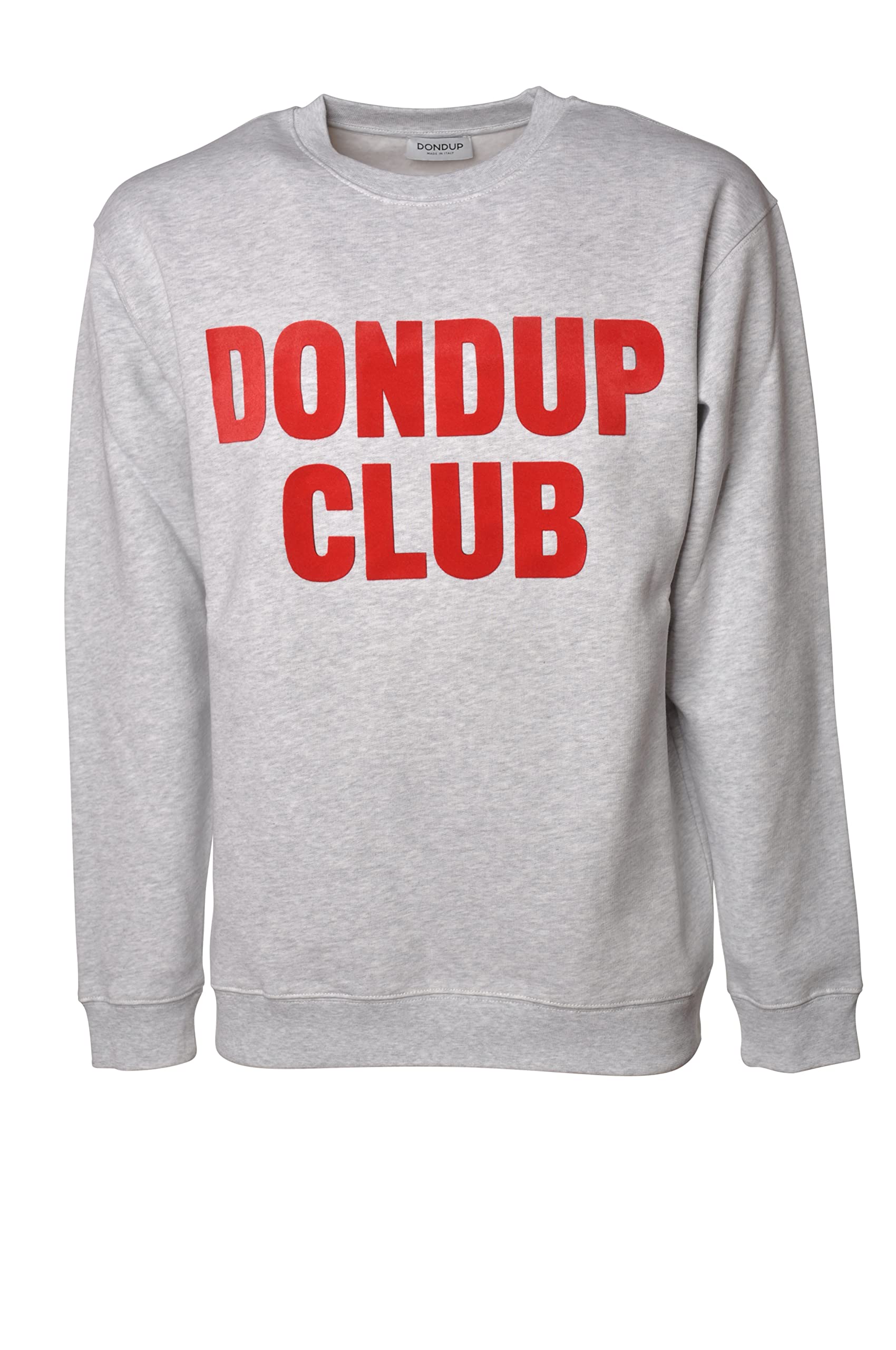 DONDUP, Crew neck sweatshirt with front lettering. UF641KF0217UDV9-FELPA-903GREY Size L, grey, L