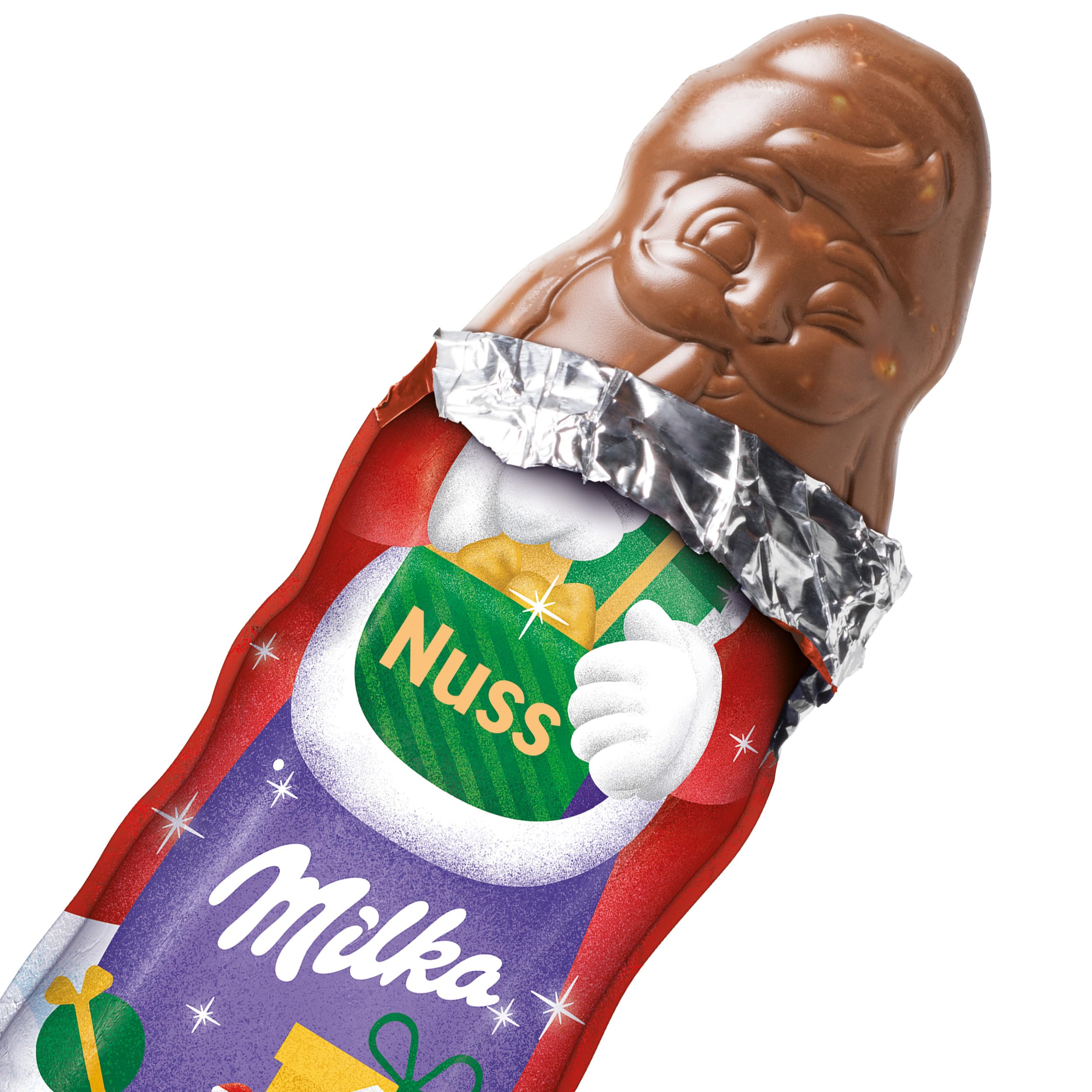 Milka Weihnachtsmann Nuss mit Alpenmilch-Schokolade, 45 g (24er-Pack)
