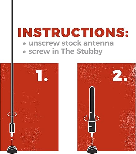 Miniatura 5 de Antena de recambio para Jeep Grand Cherokee 2011-2015- 4pulgadas, fabricada en Estados Unidos - Se instala en cuestión de segundos - Resistente a