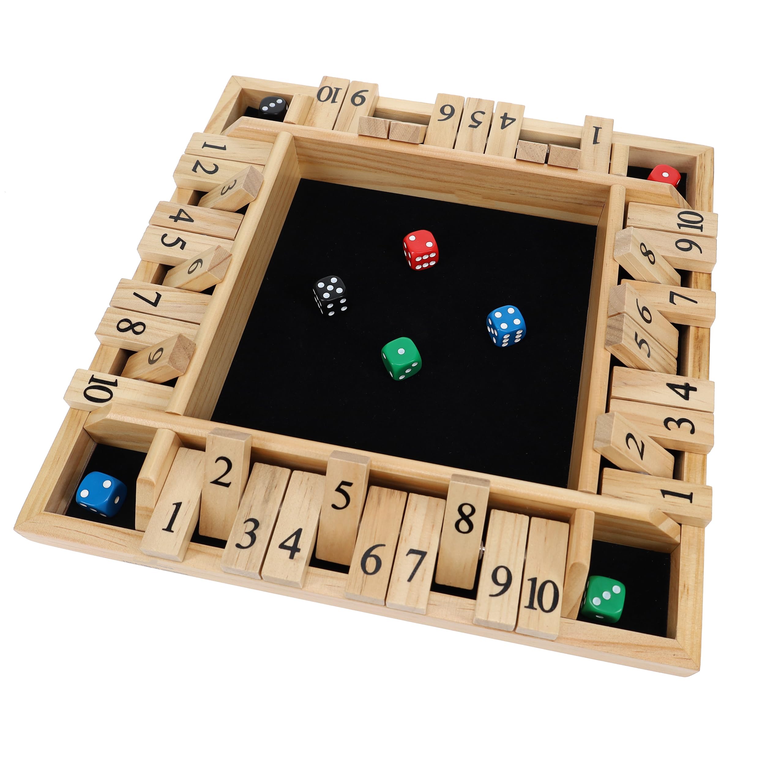 磁器のボードゲーム Amazon | Pacific Shore Games Shut The Box Game 4プレイヤー