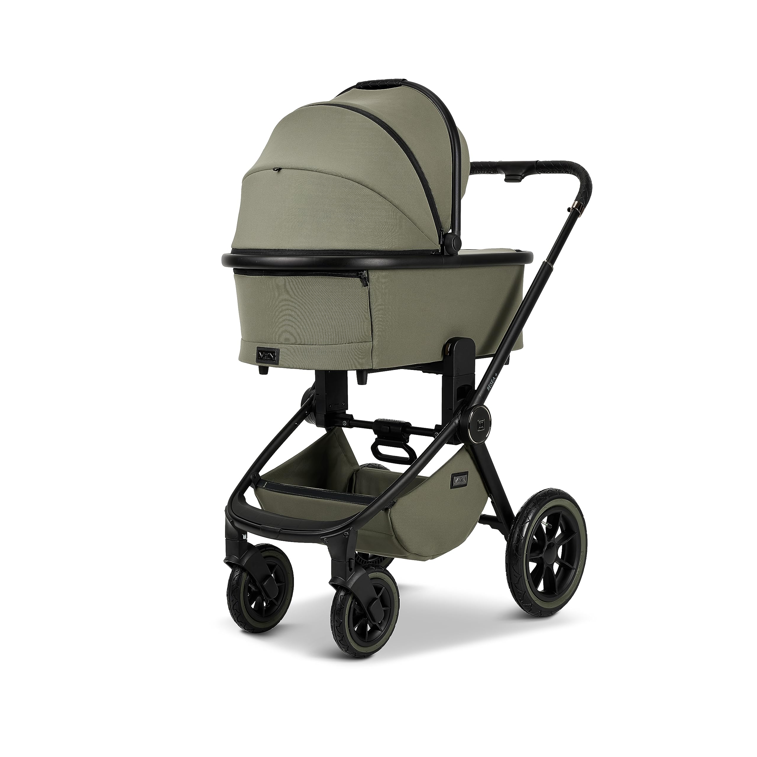 MOON 2 in 1 Kombi-Kinderwagen RESEA+, Moss Green, Edition+, mit Wanne und Sportwagen Sitz, bis 22kg, Kollektion 2024