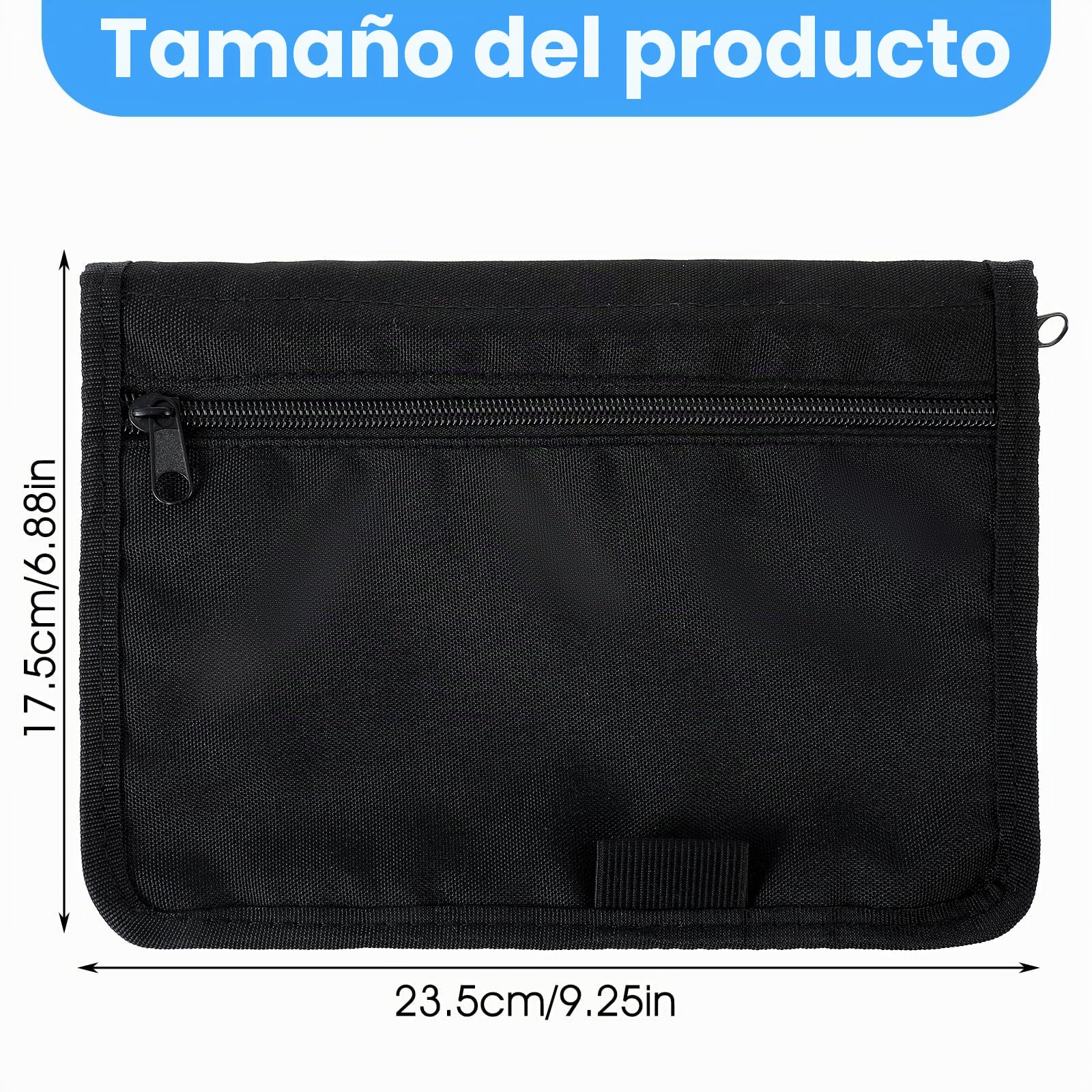 Carpeta para vehículos Carpeta para documentos A5, 24 x 17,5 cm Organizador de guantera para automóvil con múltiples compartimentos, para guardar cheques, facturas, recibos y billetes