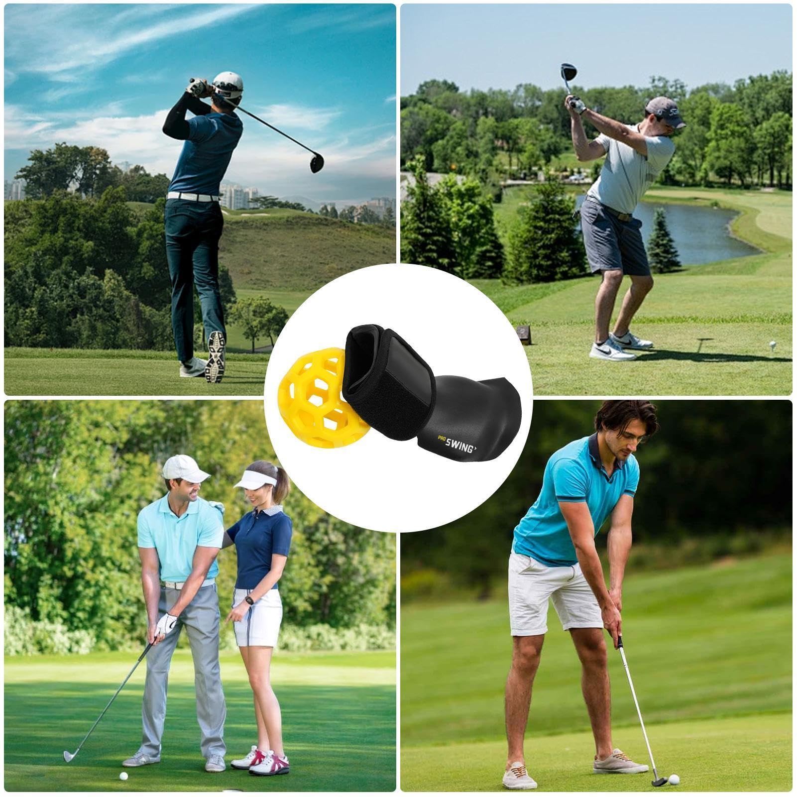 Muñequera de entrenamiento de golf, equipo de entrenamiento de golf para ayuda de swing, ayuda de entrenamiento de muñeca para corrección de swing, equipos eficientes, entrenador de gestos