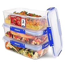 Sistema KLIP IT PLUS Contenitori per la conservazione degli alimenti | 1 l | Set di contenitori ermetici | Porta pranzo con Guarnizione ermetic | Clip di bloccaggio facile | 4 pezzi