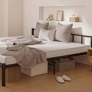 Amazon｜LunarLight スチールパイプベッド ベッドフレーム 幅97.5奥行