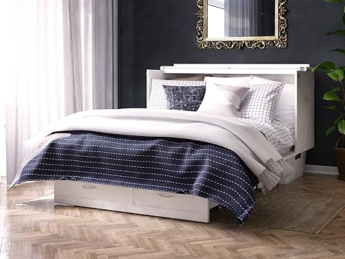 Miniatura 2 de AFI Monroe Murphy - Pecho de cama con estación de carga y colchón Coolsoft Queen color blanco