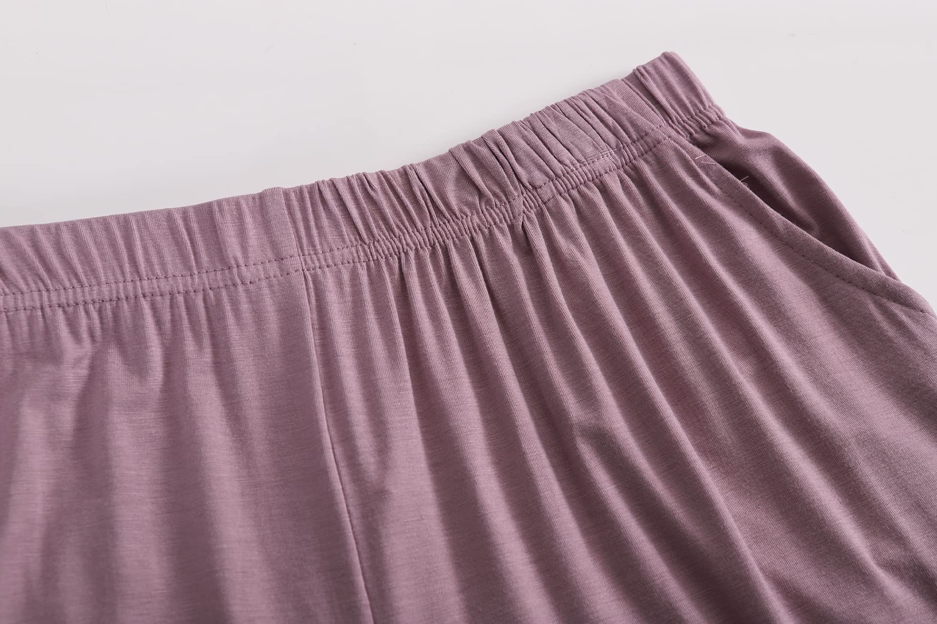 Camicia Da Notte In Cotone Donna Con Scollo A V: Pigiama Morbido Maniche Corte, Vestibilità Ampia, Colore Viola, Taglia M