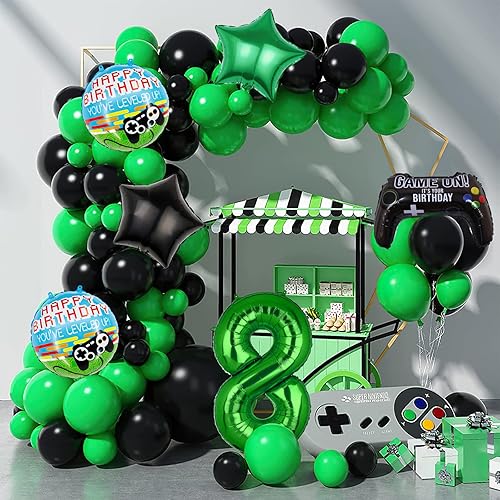 Miniatura 5 de 6 globos de control para cumpleaños, decoraciones de papel de aluminio Mylar para juegos (8)
