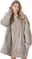 Vista 20 de Felicigeely Blanket Hoodie Wearable Blanket Sweatshirt Oversized Hooded Blanket Sweater Gift for Women