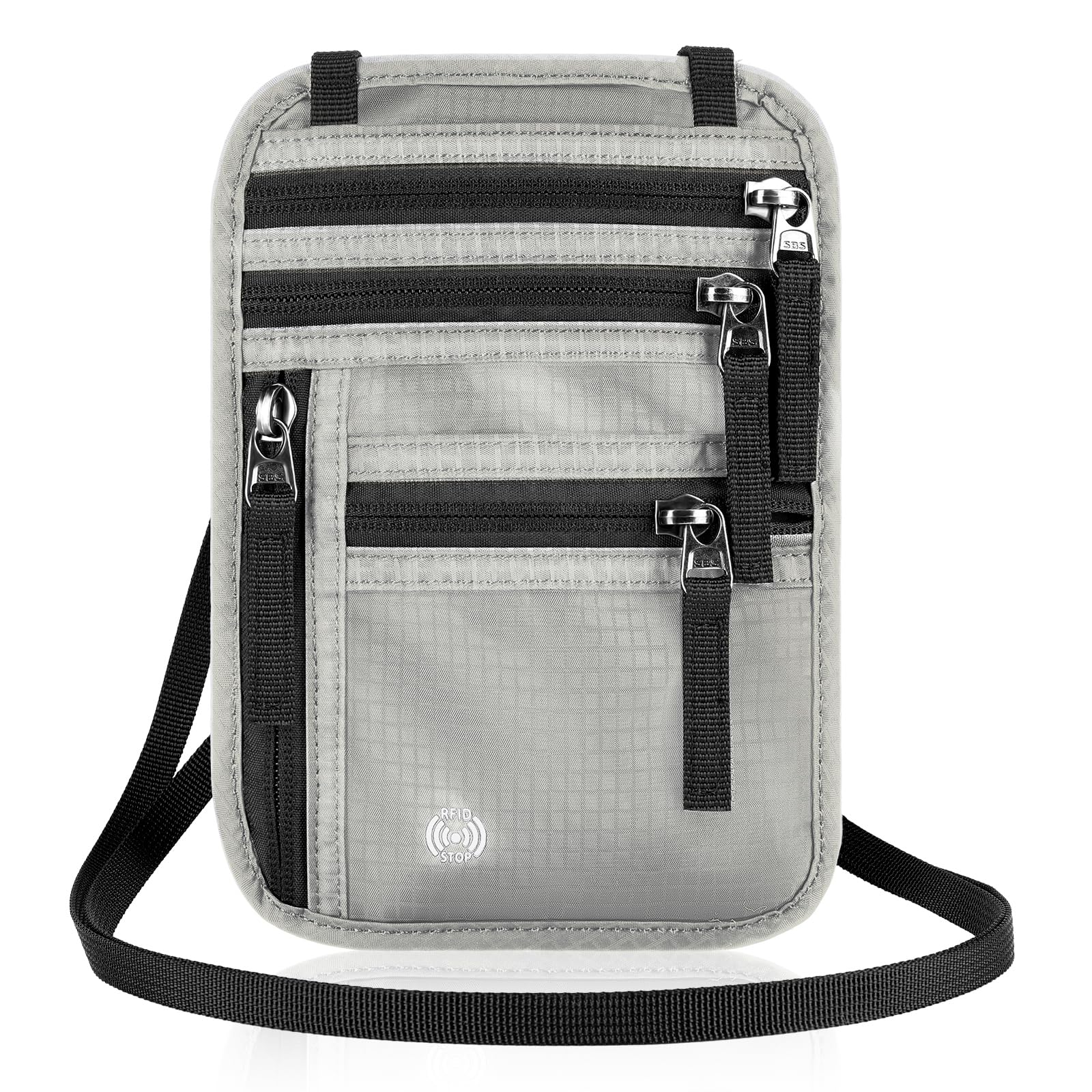 JilgTeok 3 Paquets Porte-Passeport Bloquant RFID Portefeuille de Voyage Sécurisé Anti-Vol Pochette Bandoulière avec Fentes pour Cartes pour Hommes & Femmes, Essentiels de Voyage en Nylon Léger
