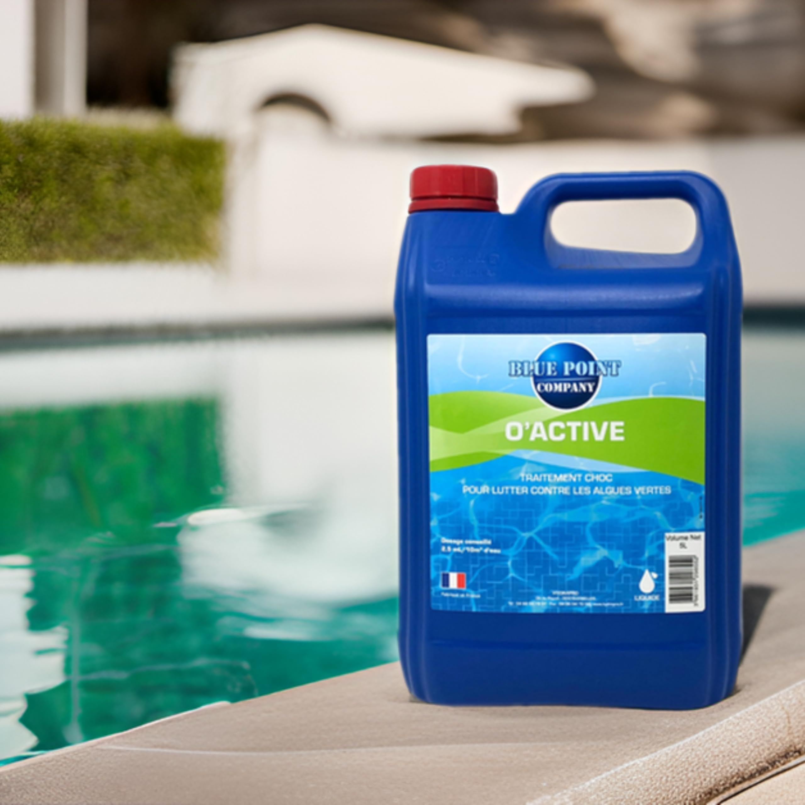 Algicide Anti Algues Piscine, rattrapage Choc Eau Verte │Anti Eau Verte/Trouble, Traitement Anti-algues 5L │Produit Stop algues et récupération des eaux Troubles