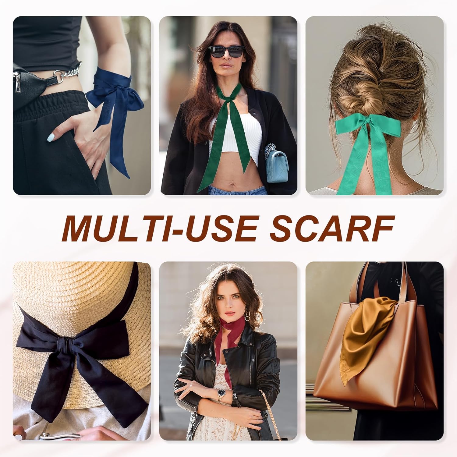 PATIKIL Stylish Ribbon Scarf - Image 4