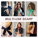PATIKIL Stylish Ribbon Scarf, Solid Color Skinny Scarf Pure Long Neckerchief Silk Necktie Belts Sash Hair Scarves