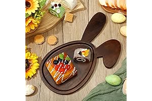 Charming Easter Serving Plate: Adorned with a Festive Bunny Silhouette