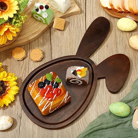 Charming Easter Serving Plate: Adorned with a Festive Bunny Silhouette