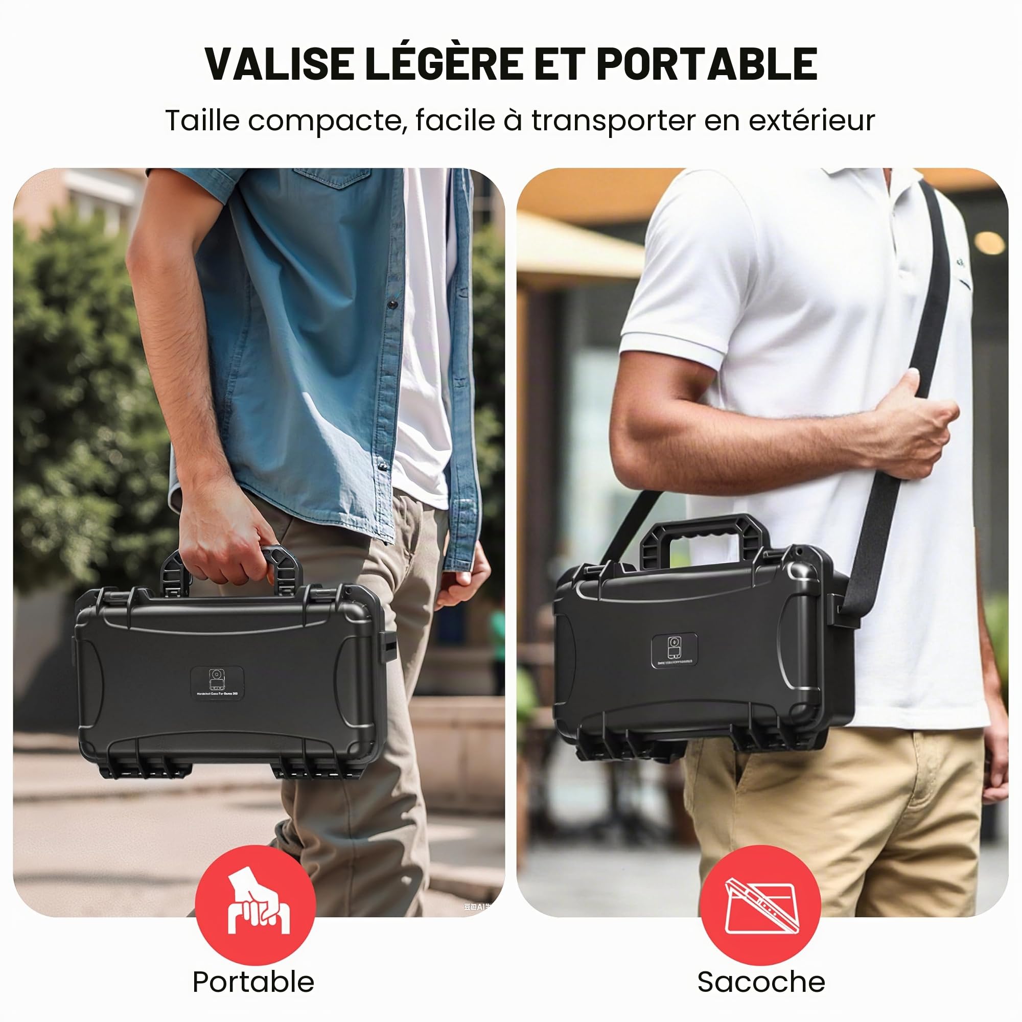 STARTRC Photo Coffret de Transport pour DJI Osmo 360, Coque Dure Anti-Choc Compatible Base Magnétique, Batteries, Perche Selfie, Étui de Rangement Organisé (Boîtier Seul)