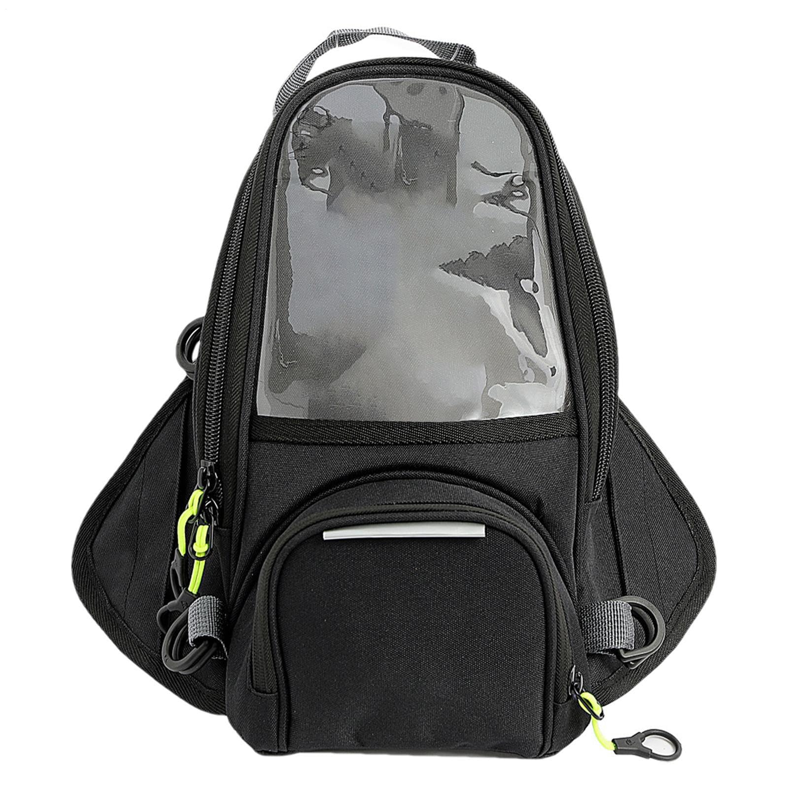 Borsa da serbatoio per moto magnetica - Supporto per serbatoio impermeabile di servizio pesante, road roding Essentials | Grande organizzatore di archiviazione con forte montaggio a magnete, borsa