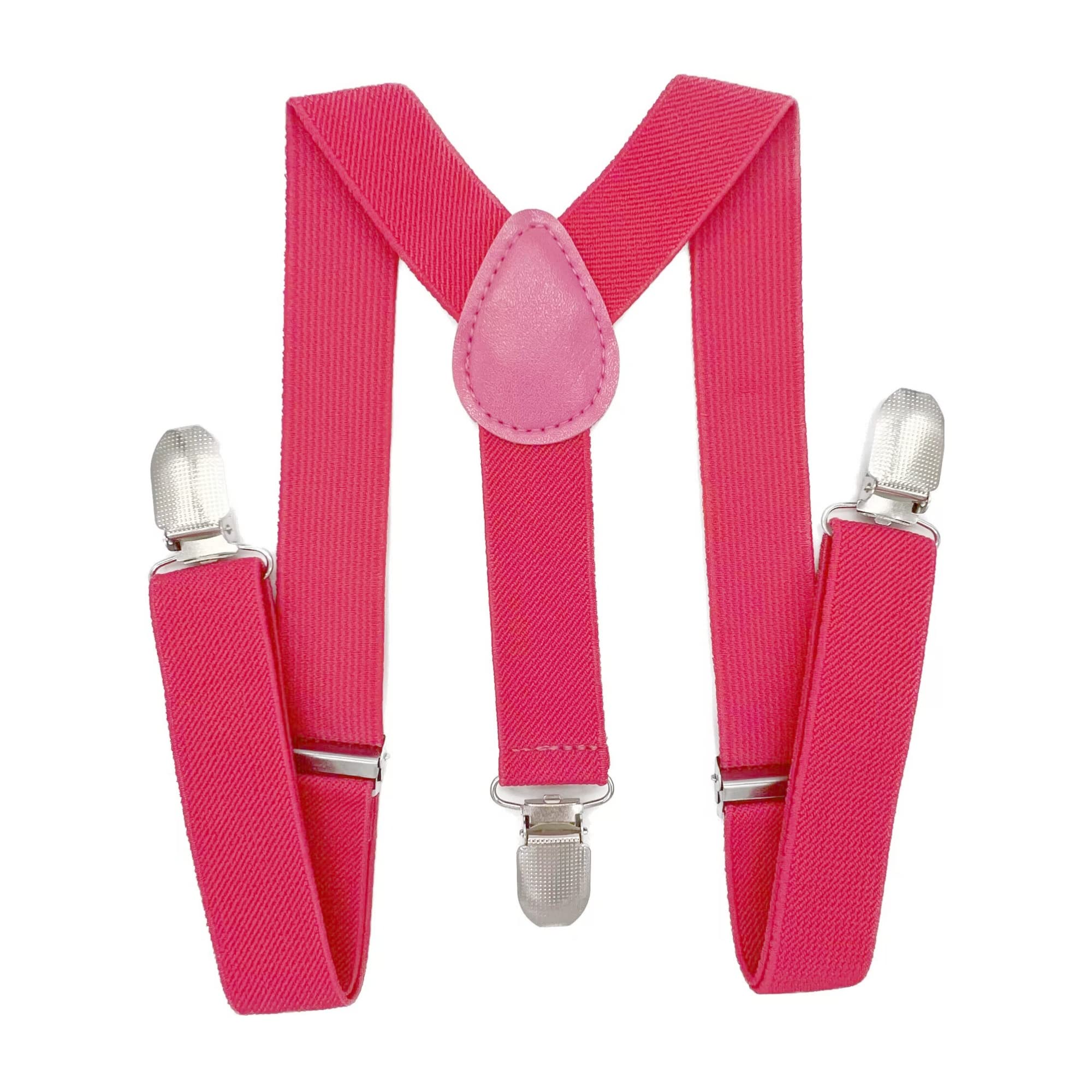 NestNook Kids Braces Y-Shape Children Suspenders for Boys Girls (Rosered)
