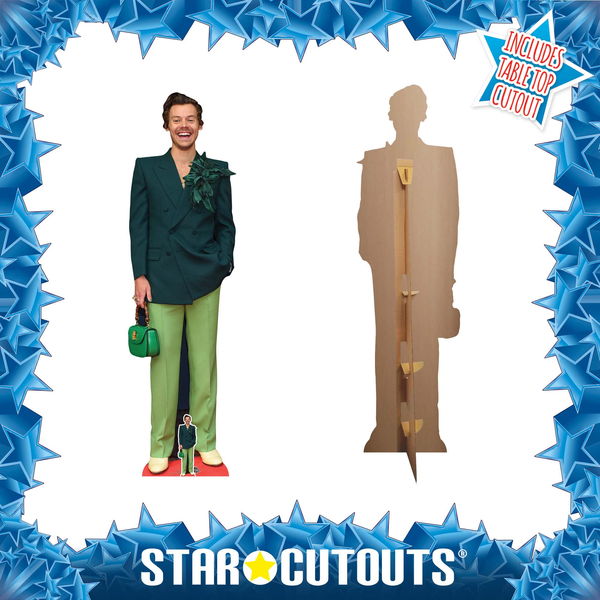 Harry Styles Green Pappaufsteller