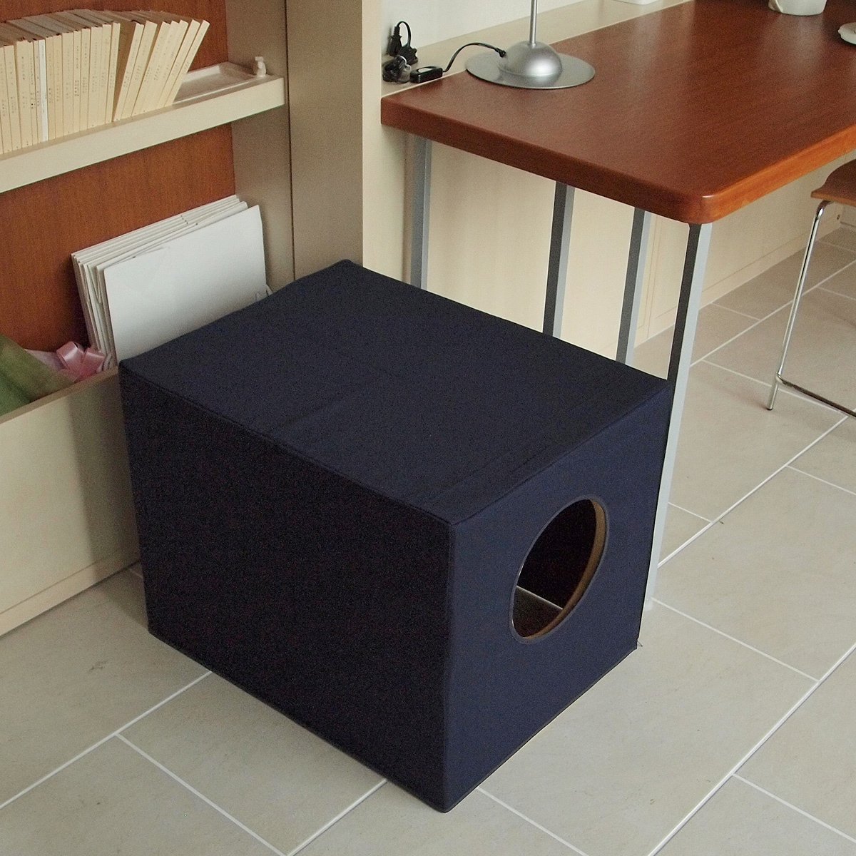 Amazon.co.jp: nekozuki 猫蔵 消臭ファブリックカバー 無地 ネイビー
