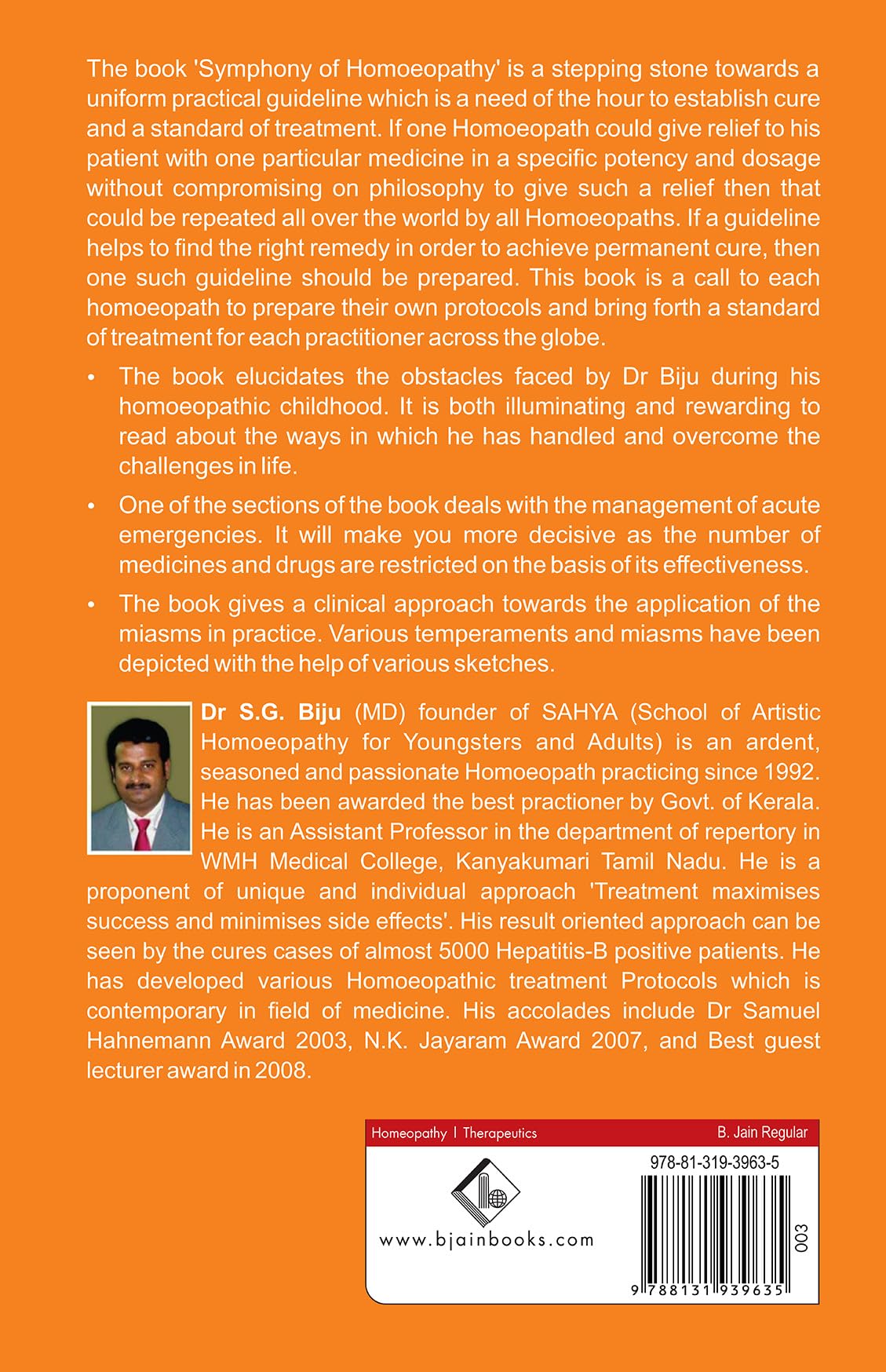 Symphony of Homoeopathy - Clinically Verified Protocols from 25 Years of Experience 1