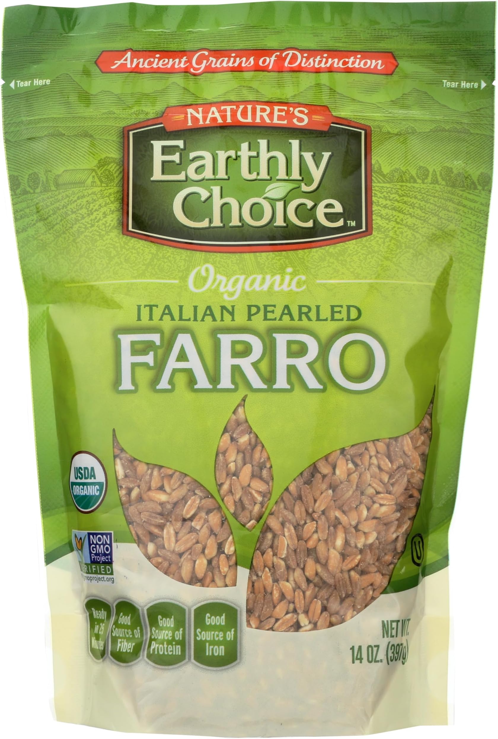 Nature's Earthly Choice - Organic オーガニック Italian Pearled Farro - 14 oz.
