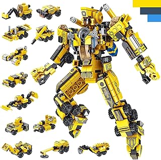 Robot STEM Building Toys for 6 7 8 9 10 11 Year Old Kids, 573 pcs Construction Toy Engineering Building Bricks Construction Vehicles Kit Birthday Gift for Boys Girls Age 6-12 Year Old