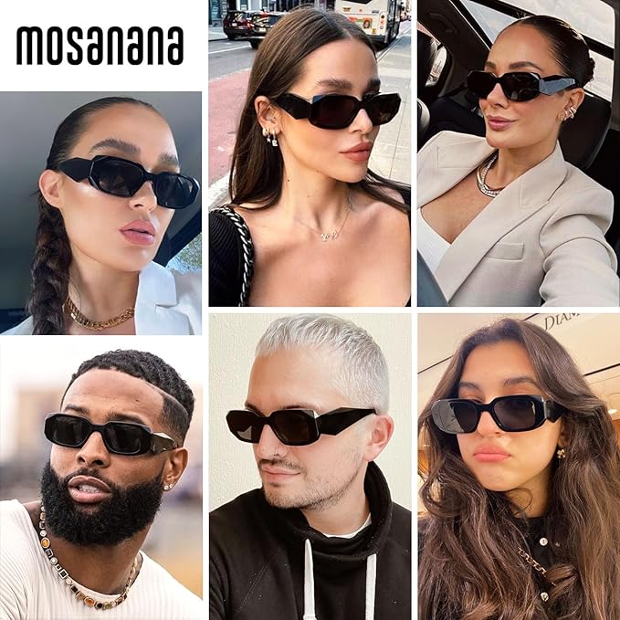 🔥 Trendy Rectangle Sunglasses for Women & Men - Make a Statement! 🔥