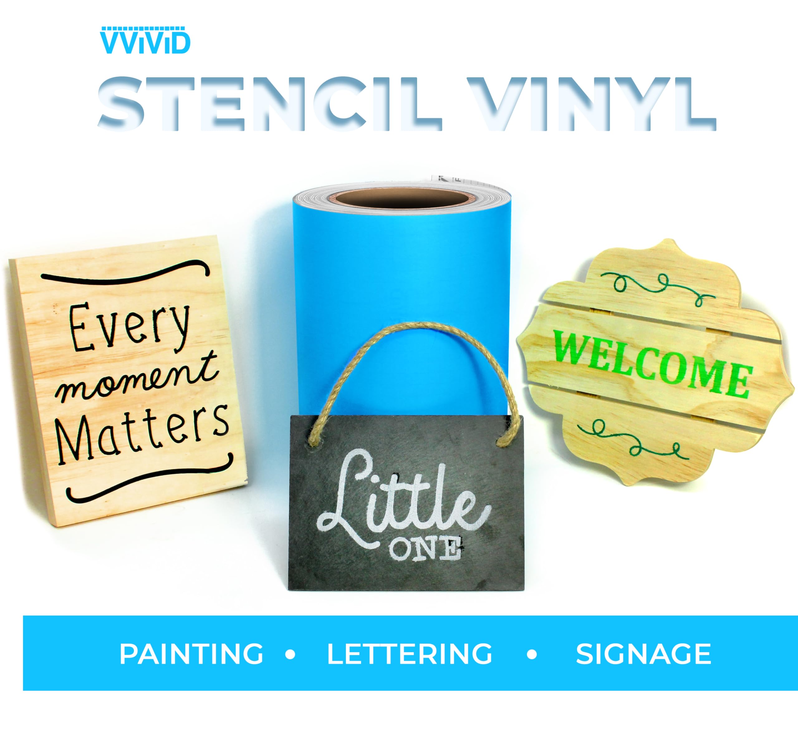 VViViD Blue Stencil Vinyl Masking Tape Roll Film with Anti-Bleed Technology (0.25