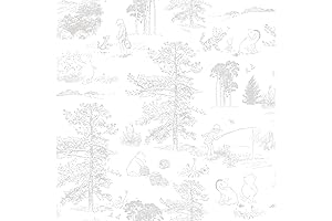 Disney Winnie The Pooh Gray Peel and Stick Wallpaper