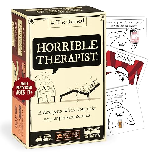Horrible Therapist: Extra Horrible Edition by Exploding Kittens - A Card Game for 3-8 Players, Ages 17+ - Adult Party Game for Family Night