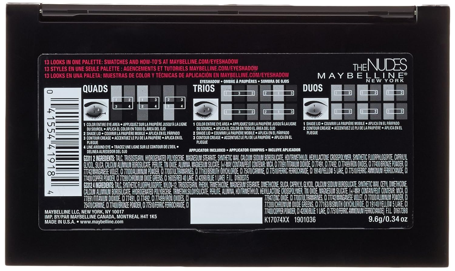 Maybelline New York Nudes Palette Shadow and Line Express Liner