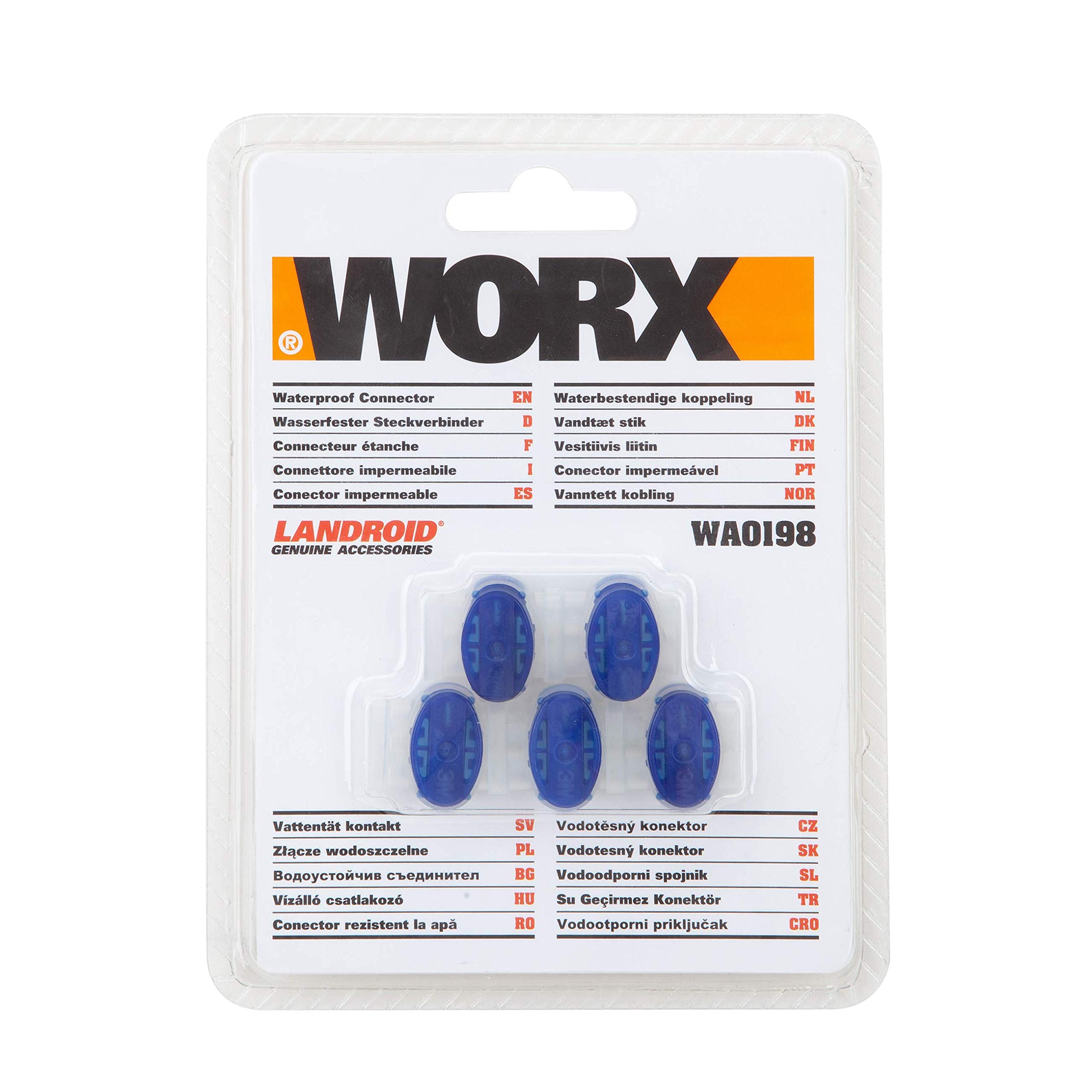 WORX WA0198 Łączniki Kablowe, Niebieski, 5 Sztuk