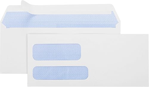 Sobres de seguridad 500#9 con doble ventana diseñados para facturas Quickbooks y declaraciones comerciales con solapa de despegar y sellar -3 78 disponible en Yaxa Peru