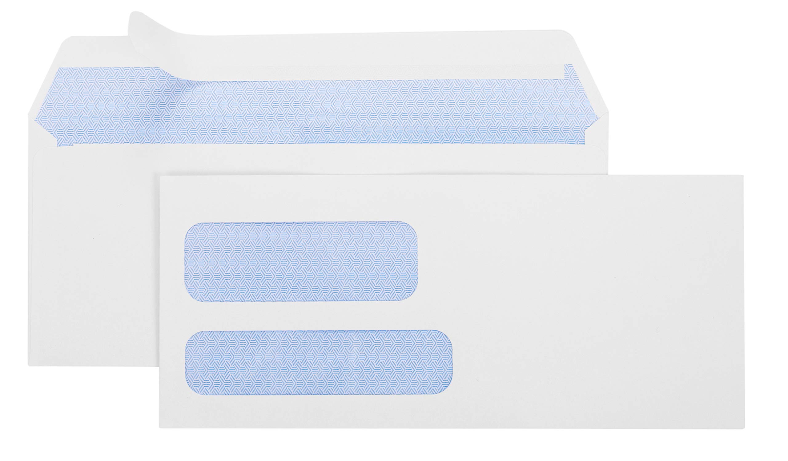 Office Deed #9 Double Window Security Envelopes Self Seal - #9 Envelopes With Window Designed for Quickbook Invoices and Business Statements with peel