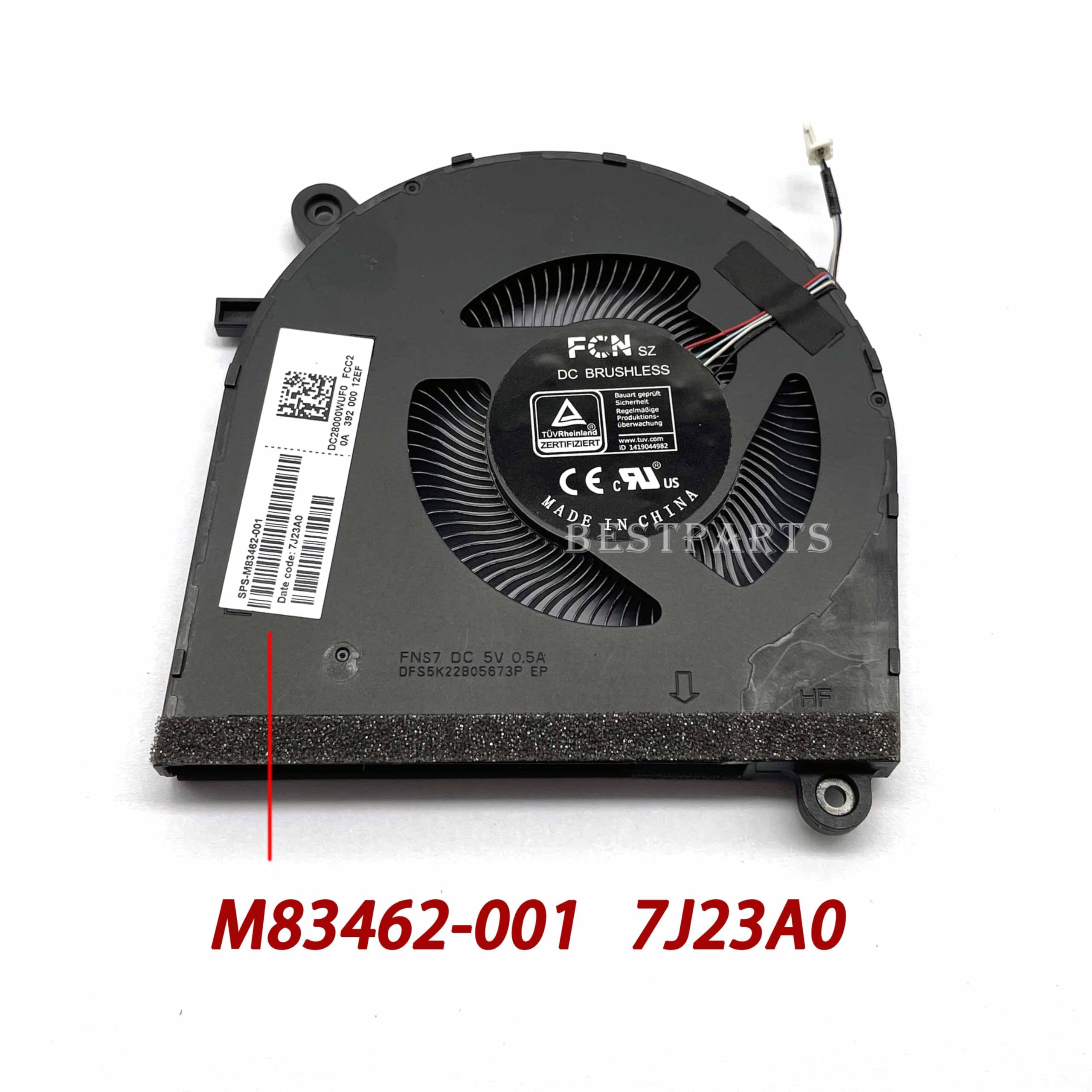 BestParts Ventilateur de refroidissement de rechange pour HP Spectre 16-F - Remplacement du ventilateur de refroidissement CPU+GPU d'origine pour HP Spectre X360 16-F 16T-F 16-f0023DX 16-f0013dx