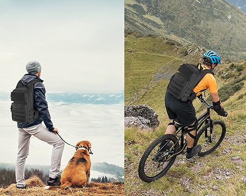 Miniatura 7 de Mochila táctica de hidratación para senderismo, correr, ciclismo, escalada, caza, pesca (no incluye vejiga de agua)