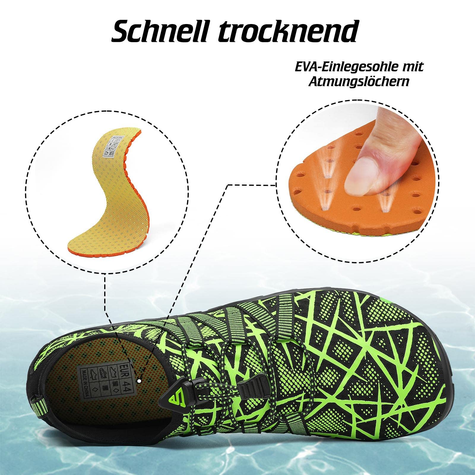 SAGUARO Uomo Scarpe Acquatiche Donna Pantofole da Spiaggia d'Acqua Bagno Scarpa Asciugatura Rapida Antiscivolo