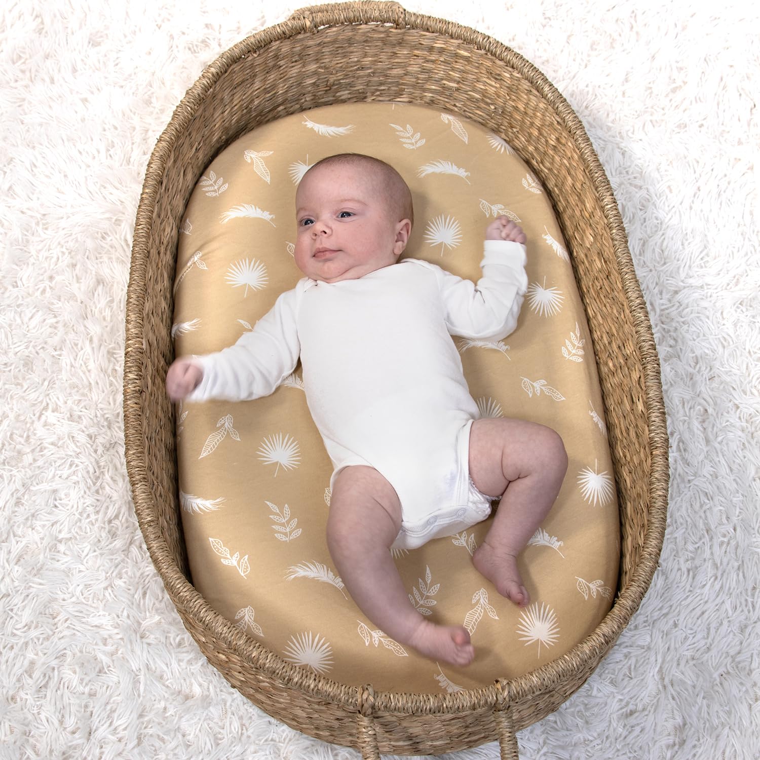 The Peanutshell Set di biancheria da letto per culla floreale per bambine, 4 pezzi, in cotone biologico, decorazione per la cameretta dei bambini, rosa e verde menta